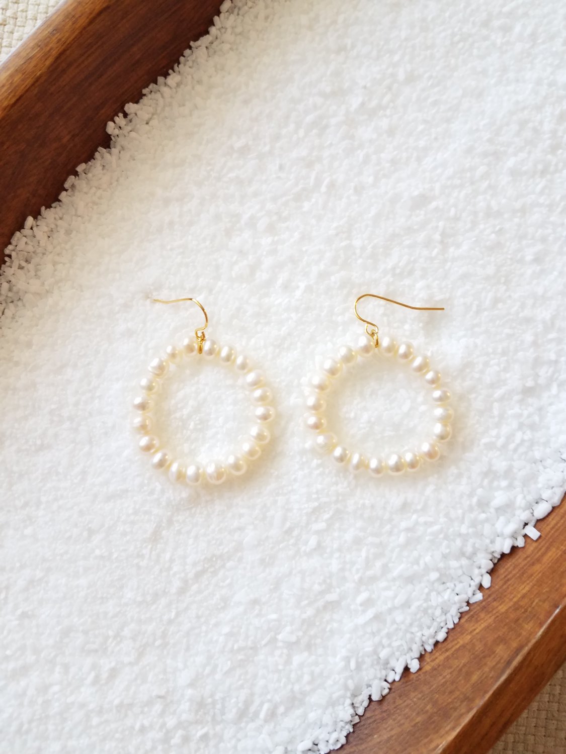 Pearl Hoop Earrings