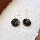 Black Mismatched Resin Earrings