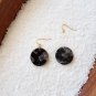 Black Mismatched Resin Earrings