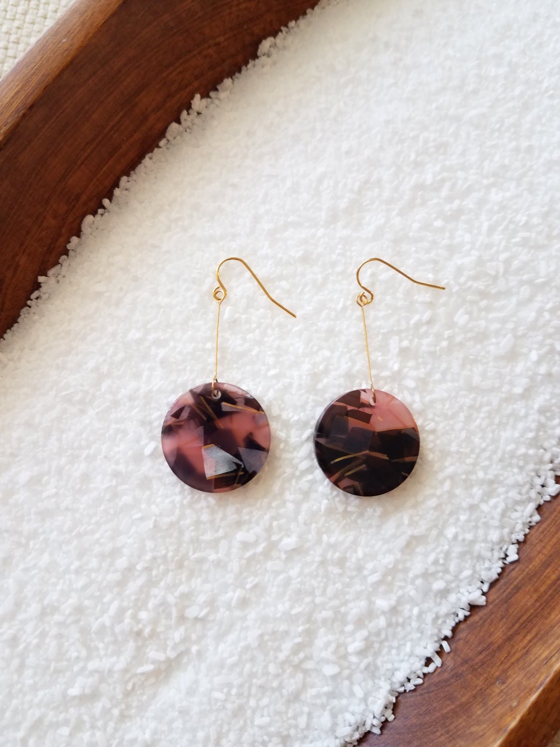 Drop Pink Lemonade Resin Earrings