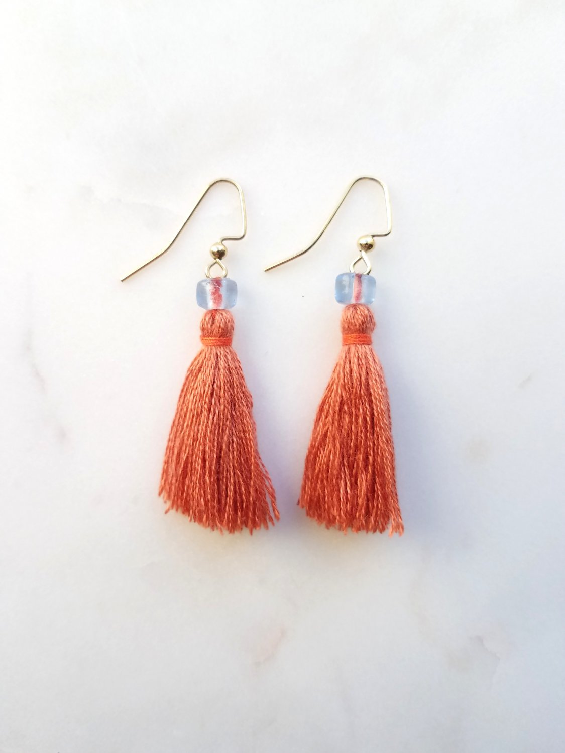 Light Coral Tassel Earrings