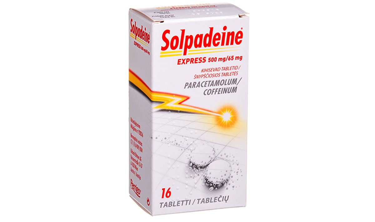 Solpadeine Express Effervescent tablets N16 500/65 mg