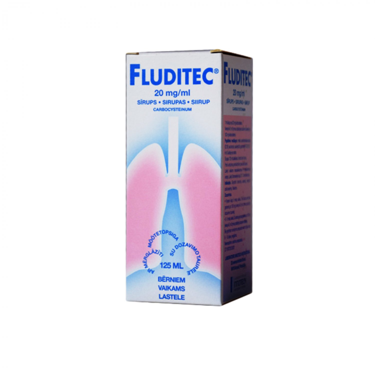 Fluditec 20mg/ml, 125 ml Kids only syrup. For Cough and Treating