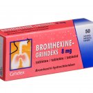 Bromhexine 8mg. 50 tablets. Acute and Chronic Bronchitis, Cold, Flu
