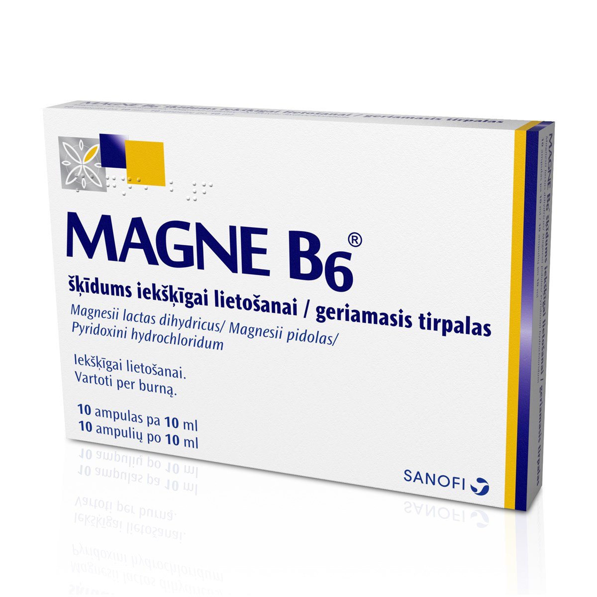 Magne B6 Liquid Mineral Ampules 10x10ml With Magnesium Lactate