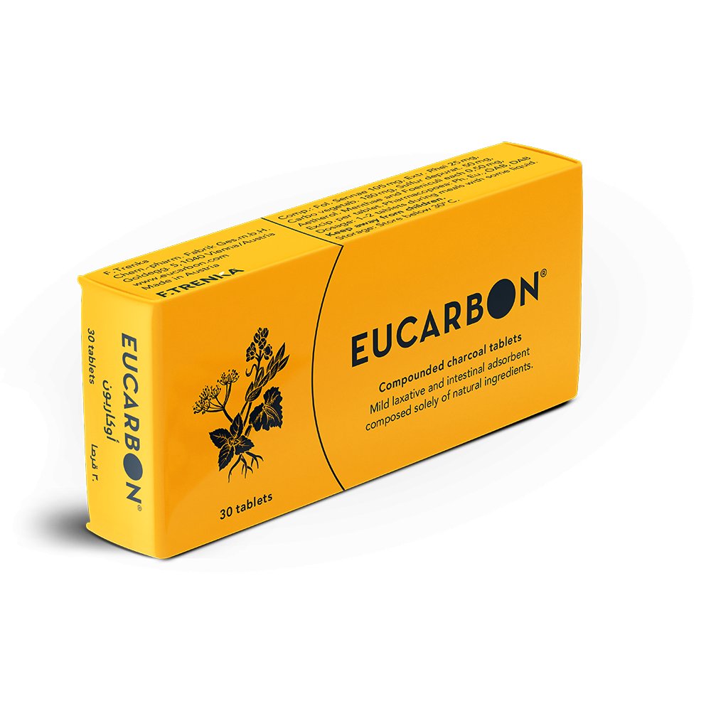 Eucarbon Herbal Tablets N30. Senna leaves & Rhubarb extract for mild ...