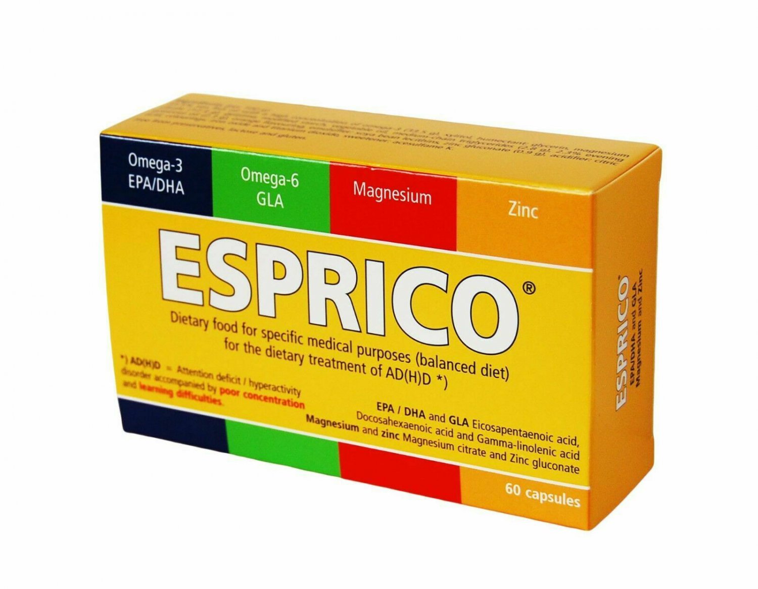 Esprico for Kids Chewable Capsules, N60. Omega 3 Omega 6 Magnesium Zinc