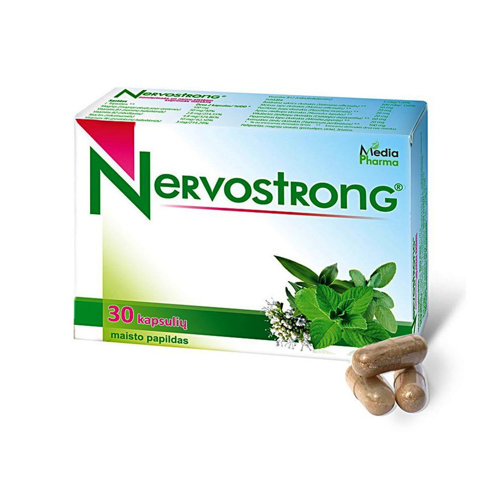 Nervostrong 30 capsules. Calming and strengthening the nervous system