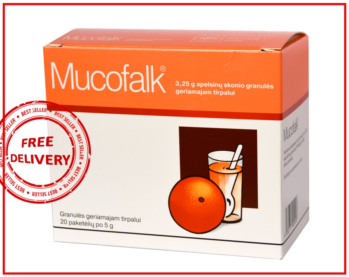 Mucofalk Orange Granules. 20 Sachets. Natural Treatment of Chronic