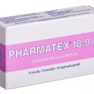 Pharmatex 18.9 mg 10 vaginal contraceptive suppositories