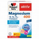 Doppelherz Aktiv Magnesium 400 + B1 + B6 + B12 + folic acid. 120 tablets - 4 months supply Doppelherz Aktiv Magnesium 400 + B1 + B6 + B12 + folic acid. 120 tablets - 4 months supply