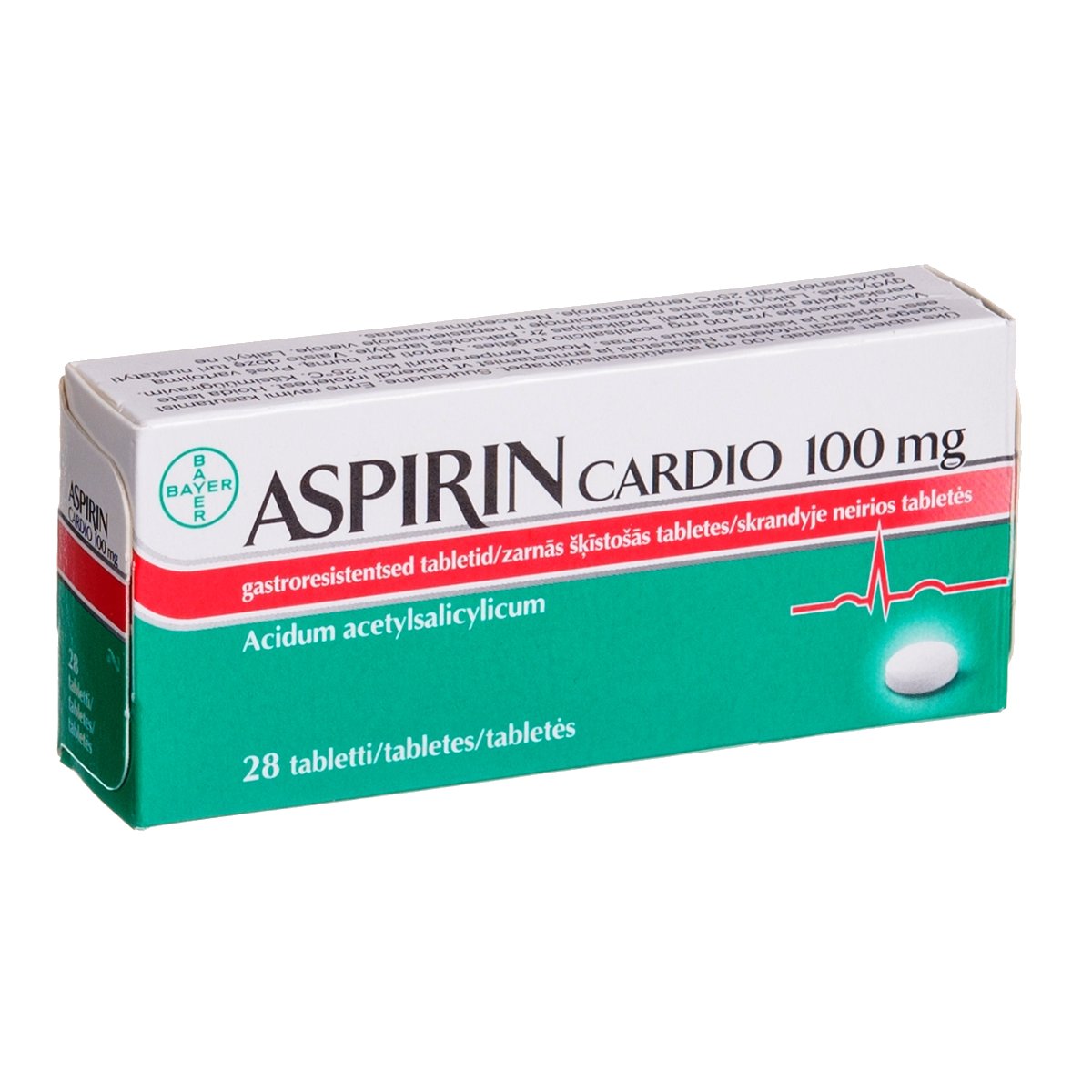 Aspirin Cardio 100mg Gastro Resistant tablets N28 by Bayer