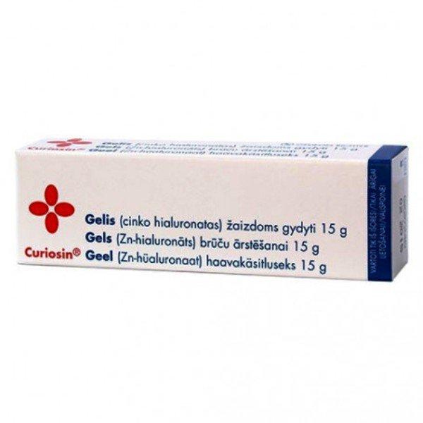 Curiosin Hyaluronic acid gel, 15 g. Wounds, burns, acne, ulcer healing,