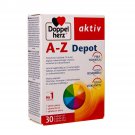 Doppelherz Aktiv A-Z 30 Tablets. Complete Daily Multivitamin With 23+ Nutrients Doppelherz Aktiv A-Z 30 Tablets. Complete Daily Multivitamin With 23+ Nutrients
