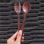 Vintage Rustic Wooden Spoon and Fork Set Eco-Living