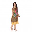 Women's Patterned Khaki Short Dress