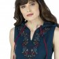 Women's Hooded Sleeveless Petrol Midi Dress