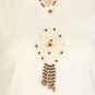 Women's Sleeveless Beaded Cream Midi Dress