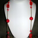 Coral and gold necklace