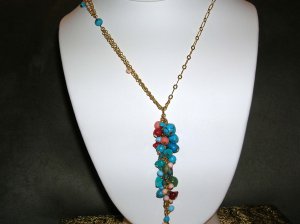 Gold drop necklace