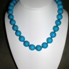 Blue large beaded necklace