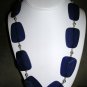 Chunky blue and silver necklace