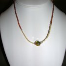Iridescent beaded necklace