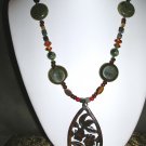Wooden fish pendant necklace