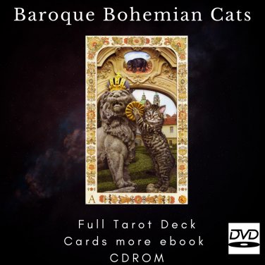 Print your letters yourself Tarot Deck Baroque Bohemian Cats more gift