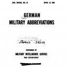 German Military Abbreviations 