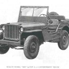 TM 10-1513 Maintenance manual for Willys truck, 14 ton 4 X 4, bui 