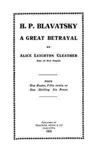 A Great Betrayal by Alice Leighton Cleather