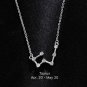 Birthday 925 Silver Zodiac Constellation Necklace Horoscope Astrology Monthly