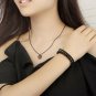Fashion Lotus Flower Silver Gold Black Necklace Modern trendy jewelry