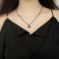 Fashion Lotus Flower Silver Gold Black Necklace Modern trendy jewelry