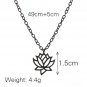 Fashion Lotus Flower Silver Gold Black Necklace Modern trendy jewelry