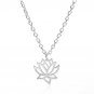 Fashion Lotus Flower Silver Gold Black Necklace Modern trendy jewelry