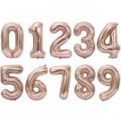 32" Rose Gold Digital Number Balloons Foil Mylar Balloon For Birthday Party Pink