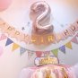 32" Rose Gold Digital Number Balloons Foil Mylar Balloon For Birthday Party Pink