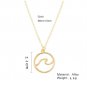 Fashion necklace Wave Necklace silver pendants and Chain Trendy Jewelry Long