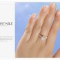 Sterling Silver Solitaire Halo Engagement Ring Rose Flower CZ w/ Gift Size 5-9