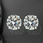 925 Solid Silver CZ Stud Earrings Round Small large Cubic Zirconia Multi Size