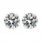925 Solid Silver CZ Stud Earrings Round Small large Cubic Zirconia Multi Size