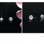 925 Solid Silver CZ Stud Earrings Round Small large Cubic Zirconia Multi Size