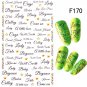 Nail Wraps Art Transparent Stickers Letters Word Decals Tips Holidays BUY 3 GET1
