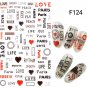 Nail Wraps Art Transparent Stickers Letters Word Decals Tips Holidays BUY 3 GET1