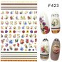 Nail Wraps Art Transparent Stickers Letters Word Decals Tips Holidays BUY 3 GET1