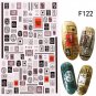 Nail Wraps Art Transparent Stickers Letters Word Decals Tips Holidays BUY 3 GET1