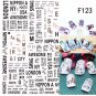 Nail Wraps Art Transparent Stickers Letters Word Decals Tips Holidays BUY 3 GET1