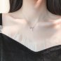 Silver Fashion Necklace CZ Crystal Bow Charm Pendant Choker Mother's Gift